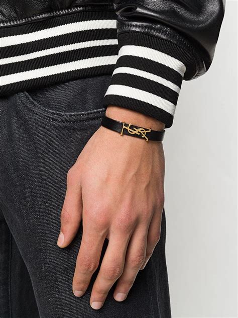 saint laurent bracelet men|yves saint laurent leather bracelet.